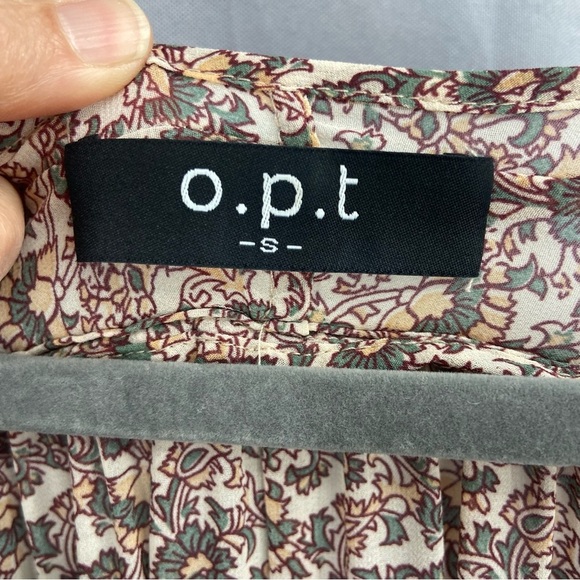 O.p.t. Lea Long Sleeve Tiered Ditsy Floral Mini Dress Size Small - Picture 7 of 11